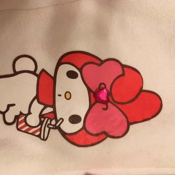 ADORABLE new vintage y2k hoodie and crop top with my melody and crystal hearts! - Picture 12 of 15